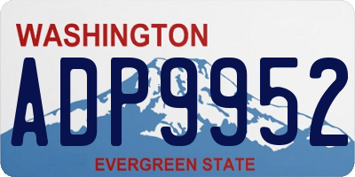 WA license plate ADP9952