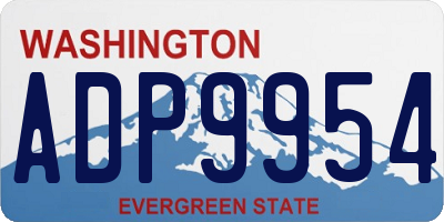 WA license plate ADP9954