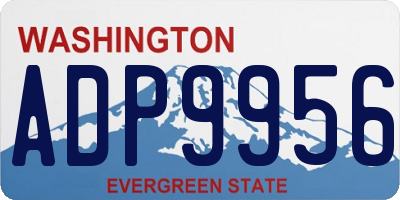 WA license plate ADP9956