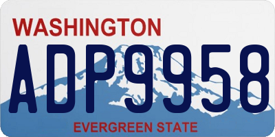 WA license plate ADP9958