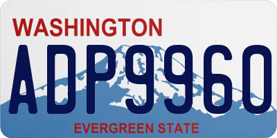 WA license plate ADP9960