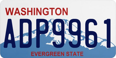 WA license plate ADP9961