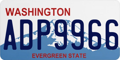 WA license plate ADP9966