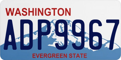 WA license plate ADP9967