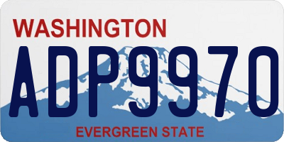WA license plate ADP9970