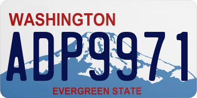 WA license plate ADP9971