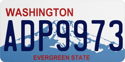 WA license plate ADP9973