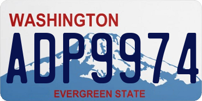 WA license plate ADP9974