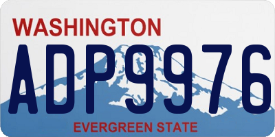 WA license plate ADP9976
