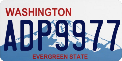 WA license plate ADP9977