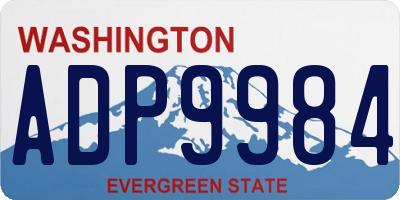 WA license plate ADP9984