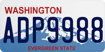 WA license plate ADP9988