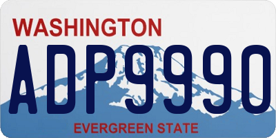 WA license plate ADP9990