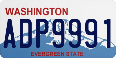 WA license plate ADP9991