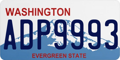 WA license plate ADP9993