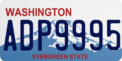 WA license plate ADP9995