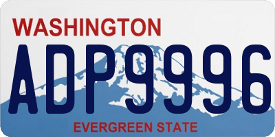 WA license plate ADP9996