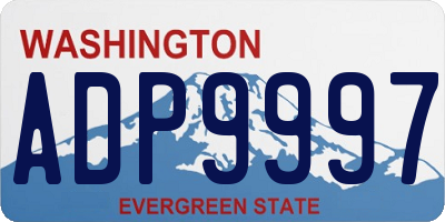 WA license plate ADP9997