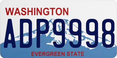 WA license plate ADP9998