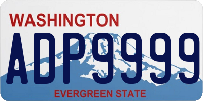 WA license plate ADP9999