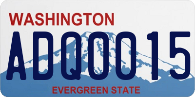 WA license plate ADQ0015