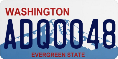 WA license plate ADQ0048