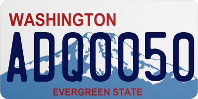 WA license plate ADQ0050