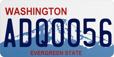 WA license plate ADQ0056