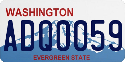 WA license plate ADQ0059