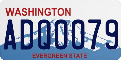 WA license plate ADQ0079
