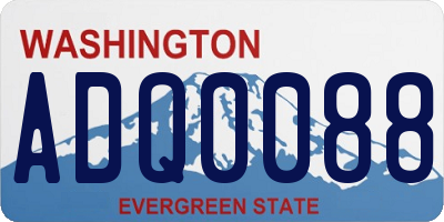 WA license plate ADQ0088