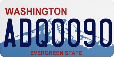 WA license plate ADQ0090