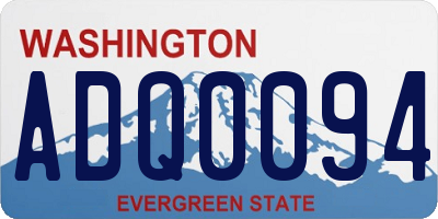 WA license plate ADQ0094