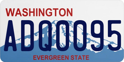 WA license plate ADQ0095