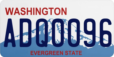 WA license plate ADQ0096