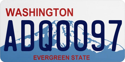 WA license plate ADQ0097
