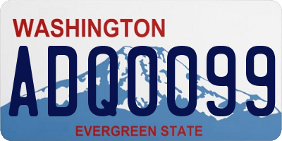WA license plate ADQ0099