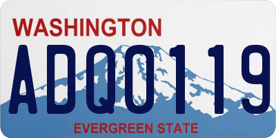 WA license plate ADQ0119