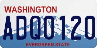 WA license plate ADQ0120
