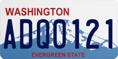 WA license plate ADQ0121