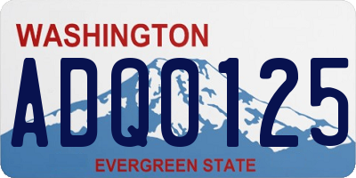 WA license plate ADQ0125