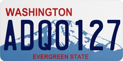 WA license plate ADQ0127