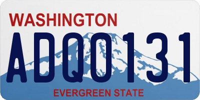 WA license plate ADQ0131