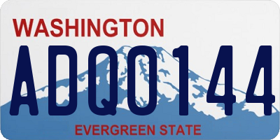 WA license plate ADQ0144