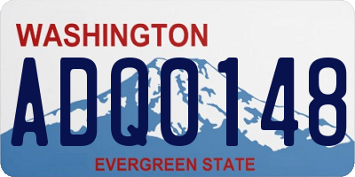 WA license plate ADQ0148
