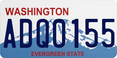 WA license plate ADQ0155