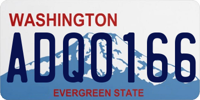 WA license plate ADQ0166