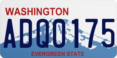 WA license plate ADQ0175