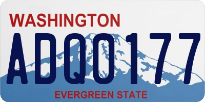 WA license plate ADQ0177