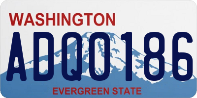 WA license plate ADQ0186